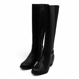Easy Spirit Womens Chaza Leather Zipper Knee-High Boots